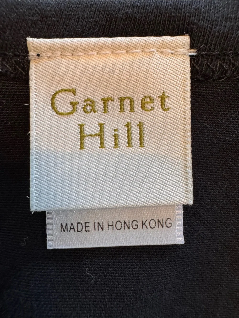 Garnet Hill Black 100% Cotton Ruched Empire V-Neck Cami Tank Top XL NWOT - Picture 3 of 7